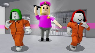 Escape Barrys Police Girl  Roblox Obby [upl. by Navonod334]