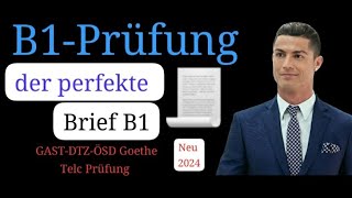 German B1 Exam  Brief schreiben B1 DTZGASTÖSD  Goethe telc Prüfung 2024 [upl. by Adnohsad]