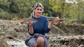 cooking fish the way of the villagers Cooking remix in the wooden hut [upl. by Attenyl]