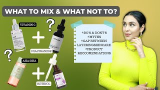 How to Layer Skincare Actives  Vit C Niacnamide AHABHA Retinol Hyaluronic Acid Chetali Chadha [upl. by Burger]