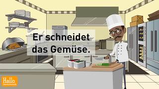 Online Deutsch lernen  37  Wortschatz kochen  in der Küche [upl. by Xenia]