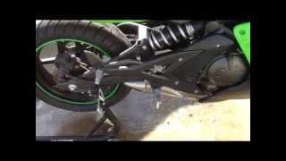 Ninja 650r exhaust delkevic [upl. by Aisayt]