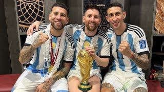 TODOS los FESTEJOS de los JUGADORES de ARGENTINA tras salir CAMPEÓN del MUNDIAL de QATAR 2022🇦🇷⚽ [upl. by Neroled466]