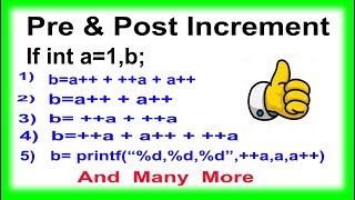 Pre and Postincrement operator in c  increment and decrement operators in c  Hindi Tutorial Video [upl. by Navak361]