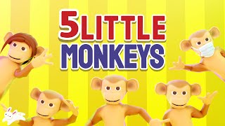 Five Little Monkeys Jumping on the Bed  Nursery Rhymes Song with Lyrics  Cartoon Kids Songs [upl. by Livvie]