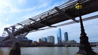 4K Thames Path  North Bank  St Pauls to Tower Bridge  London Walk [upl. by Ashatan478]