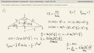 Twierdzenie sinusów i cosinusów  kurs rozszerzony [upl. by Ellenet871]