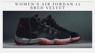 “Exclusive Women’s Air Jordan 11 Bred Velvet 🔥  A MustHave for Jordan Fans” [upl. by Acirrehs]