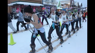 2019 Birkie Giant Ski in downtown Hayward [upl. by Eseilenna]