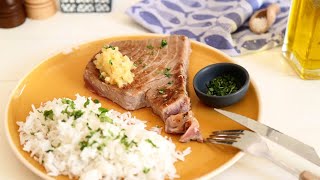 Recette  Steak de thon poêlé [upl. by Nomae142]