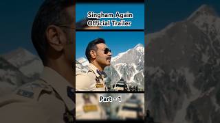 Singham Again  Official Trailer  Part 1  Ajay Devgan  Katrina Kaif shorts movie singhamagain [upl. by Dlarrej]