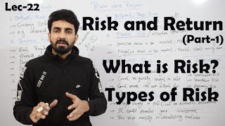 22 Risk and its Types  Risk and Return part1  BBA MBA Business studies [upl. by Darline]