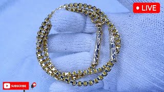 Wow heres how to make a beautiful 18k gold necklace🔥🔨 gold gold18k video silver jewelry [upl. by Cinomod242]