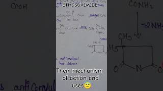 Synthesis of ETHOSUXIMIDE Their mechanism of action and uses 😇💫shortvideo bpharmacy synthesis [upl. by Elfrieda686]