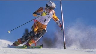 Alpine Skiing Triple Gold Medalist Vreni Schneider  1994 Lillehammer Winter Olympics [upl. by Najram855]