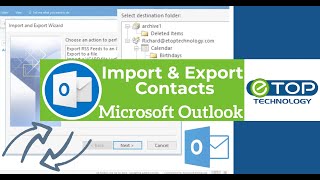 How to Import and Export Contacts in Outlook 2016 👇☝Step by Step Tutorial 💻 [upl. by Ecienaj]