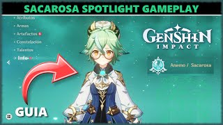 GENSHIN IMPACT SACAROSA GAMEPLAY SPOTLIGHT  HABILIDADES BUILD TALENTOS CONSTELACION GUIA TUTORIAL 👍 [upl. by Enelrae]