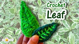 Crochet Leaf Pattern Tutorial [upl. by Tingley713]