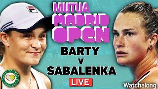 BARTY vs SABALENKA  Mutua Madrid Open FINAL 2021  LIVE GTL Tennis Watchalong [upl. by Nadean]