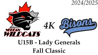 2425 U15B Wildcats vs Buffalo Bisons  Lady Generals Fall Classic [upl. by Seebeck652]