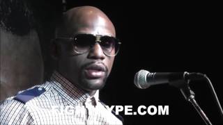 FLOYD MAYWEATHER SPEAKS PASSIONATELY ABOUT FIGHTERS AT JACK VS DEGALE FINAL PRESS CONFERENCE [upl. by Niawtna]