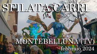 Sfilata carri mascherati a Montebelluna TV  feb24 4k [upl. by Dutchman]