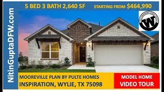 Mooreville Plan By Pulte Homes in Inspiration in Wylie TX  New Home Construction Video Tour [upl. by Uile]