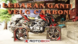 LEBARAN GANTI VELG CARBON 50JT Z900 ALHAMDULILLAH ROTOBOX CABON WHEELS [upl. by Elyrpa]