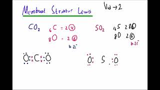 Membuat Struktur Lewis  PART 2 CO2 dan SO2 [upl. by Accebor]