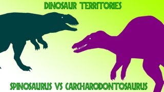 Dinosaur Territories  Carcharodontosaurus vs Spinosaurus [upl. by Brigit]