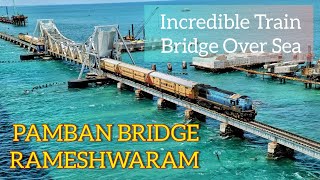 Pamban bridge rameshwaram  rameshwaram sea train bridge rameshwaram pambanbridge [upl. by Blossom]