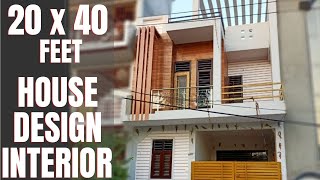 20X40 Feet House Design with Interior  800 sqft House Plan  ID031 [upl. by Chariot]