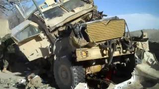 IED attack on coalition patrol Logar Afghanistan [upl. by Babcock244]