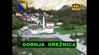 Rijeka Drežanka i selo Drežnica Hercegovački raj 4K dron [upl. by Ycaj279]