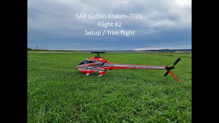 SAB Goblin Kraken700S Flight 2  Setup  Trim flight [upl. by Carlyn]