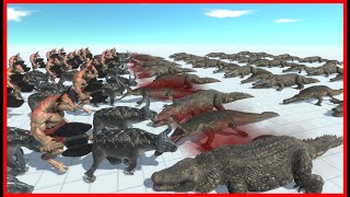 60VS60 MONOTAUR amp GORGON VS PURUSSAURUS amp MACHIMOSSAURUS  ANIMAL REVOLT BATTLE SIMULATOR [upl. by Kania11]