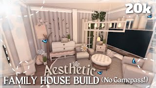 BLOXBURG 20K AESTHETIC FAMILY HOUSE BUILD NO GAMEPASS [upl. by Staley]