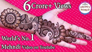 Simple Arabic Henna Mehndi Designs  3D Mehndi Designs  Gol Tikki By Jyoti Sachdeva [upl. by Aynahs]