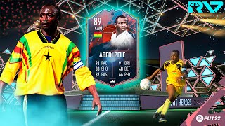 ¿VALE EL PRECIO  ABEDI PELE HEROES 89 PLAYER REVIEW FIFA 22 ULTIMATE TEAM [upl. by Giavani745]