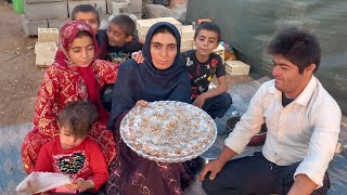 Making date halwa by a nomadic family [upl. by Ileek]