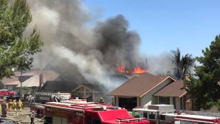 View of Yorba Linda House Fire from the front [upl. by Herzberg]