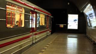 Prague Metro at Želivského HD [upl. by Arymat707]