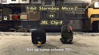 Tribit Stormbox Micro 2 vs JBL Clip 4 [upl. by Annavoj]