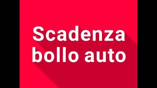 Scadenza bollo auto [upl. by Lyn486]