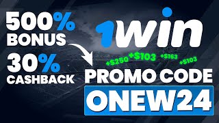 1WIN PROMO CODE  ONEW24  GET BONUS 500 AND 30 CASHBACK [upl. by Anerbas269]