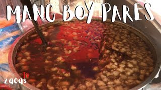 FILIPINO STREET FOOD  PUTOK BATOK  Pares  Mata  Balat  Tapa  Mang Boy Pares [upl. by Ludlow]