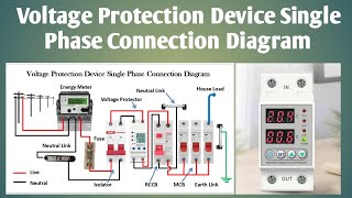 Voltage Protection Device Single Phase Connection DiagramVoltage Current Protector [upl. by Sybila]