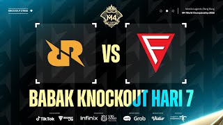 ID M4 Babak Knockout Hari 7  RRQ Hoshi vs FCON Game 5 [upl. by Klara]