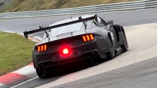 Nürburgring Nordschleife Ford Mustang GT3 Test NLS24h Nürburgring 2025 raw footage [upl. by Zerdna]