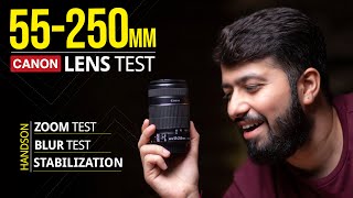 Canon 55250mm Zoom Lens Review  Photo amp Video Test Hindi [upl. by Izak593]